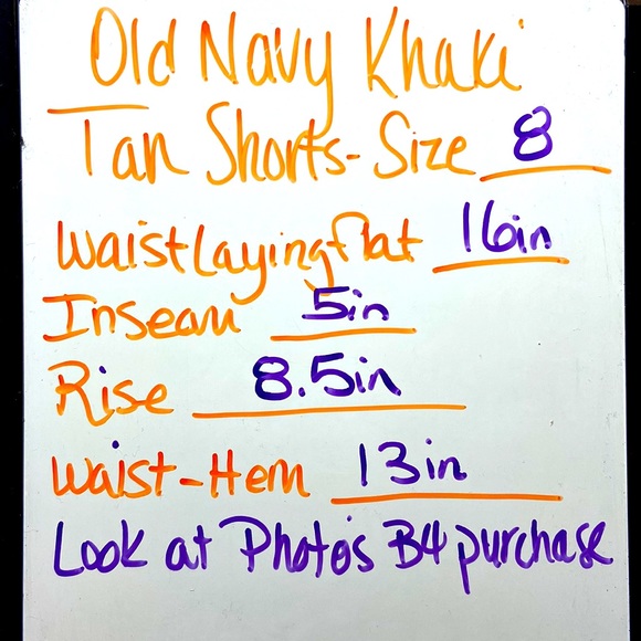 Old Navy Khaki Tan Shorts. Size 8. - Picture 9 of 10